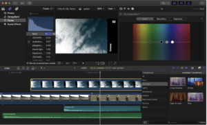 Video editing screen